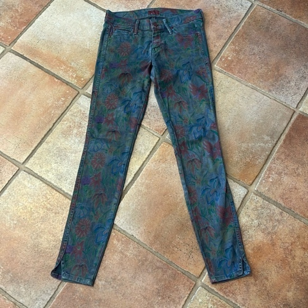 MOTHER Jeans THE VAMP Ghosts & Roses jeans size 24